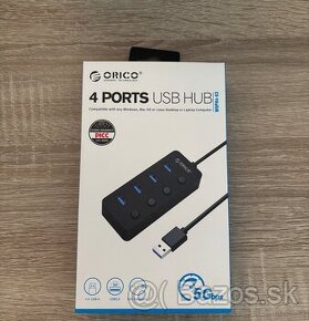 Orico USB-A Hub 4× USB 3.0 s vypínačom