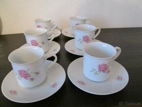 Retro kávové súpravy - karlovarský porcelán Czechoslovakia - 1