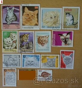 Nádherné poštové známky MAČKY