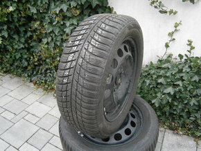 Predám 4x zimné pneu + disky 5x112 BRIDGESTONE 205/55 R16 91