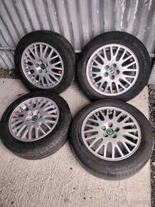 4ks alu disky orig. Škoda 5x100 r16 pneu 205/55 r16 5mm