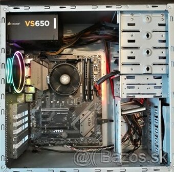 Predám PC – AMD Ryzen 5 3600, B450 TOMAHAWK, 16GB RAM