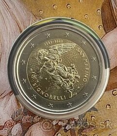 2 Euro pamatne mince San Marino - original vo foldroch