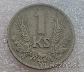 Mince 1 Koruna 1942 Var. Top stav 1 Slovenský štát 1939-1945