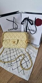 Nová luxusná CHANEL crossbody bag pastel yellow