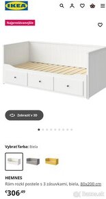 Hemnes rozkladacia postel plus 2 madrace