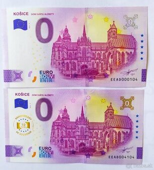 0€ / 0 euro / 0 eurová bankovka KOŠICE