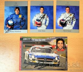 Mercedes DTM a GT originální autogramy 4 autogramkarty