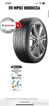 Nove zimne pneu MATADOR 235/50R18 101V XL FR MP93 Nordicca