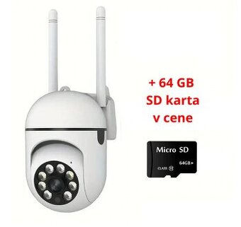 (IHNEĎ) WIFI Bezpečnostná Kamera + 64gb SD karta - 1