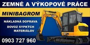 Vykopove prace mini bagram