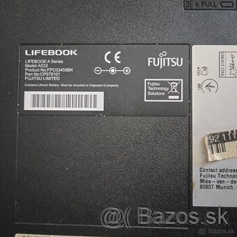 Notebook Fujitsu  model A532