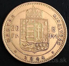 8 Zlatník/20 Frank 1884 KB FJI