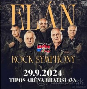 Predám 2 lístky na Elán rock symphony v Bratislave