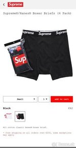 Supreme / Hanes Boxer Briefs (4 Pack) S