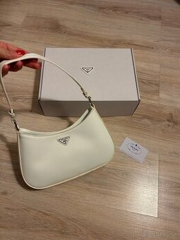 Prada Cleo Small kabelka biela + biely box (PR1)