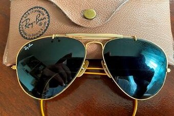 Exkluzívny kožený opasok, okuliare Ray Ban B+L  USA