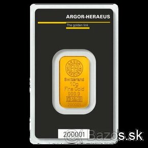 10g Argor Heraeus SA Švajčiarsko Investičná zlatá tehlička