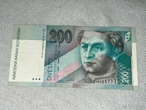 Predám 200 korún séria E 1995