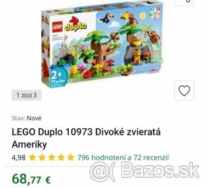 Lego duplo divoké zvieratka -original zabalene