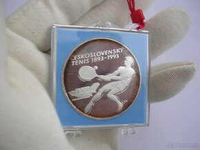 Ag 500 Kčs 1993 Československý tenis Proof len 1162 ks