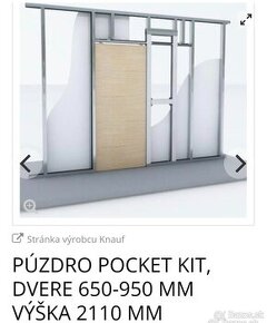 Púzdro Knauf Pocket Kit dvere 650-950mm