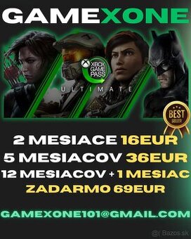 Xbox Game Pass Ultimate - 2/5/13 MESIACOV - NAJLEPŠIA CENA