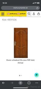 Dvere exterierove prave 90 farba DUB