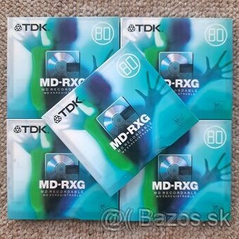 TDK - MD-RXG 80 min / Minidisc / nové / 5ks