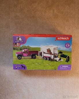 Schleich auto s konskym privesom