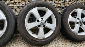 Disky orig. Volkswagen 5x112 R16 + Letné pneu 205/55 R16 - 1