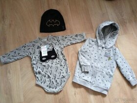 Nove body+mikina+ ciapka Batman velkost 92 - 1