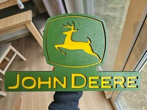 JOHN DEERE Drevené 3D logo 35x20cm - 1