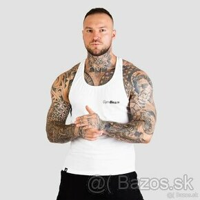 Tielko Stringer Tank Top White - GymBeam (pošpinené,L) - 1