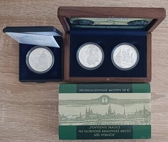 10 Euro 2022 Slobodné Kráľovské Mesto Skalica Proof, BK, PL