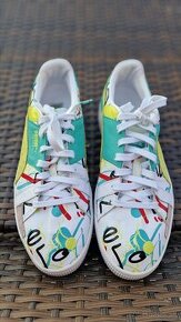 Puma x Shantell Martin Basket Graphic Sneakers - 1