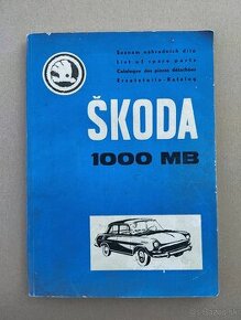 Seznam katalog ND na Škoda 1000 MB Zachovalý, čistý.