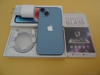 iPhone 14 128GB BLUE - ZÁRUKA 1 ROK - VELMI DOBRY STAV