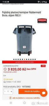 Plastovy kontejner 166.5l Brute - 1