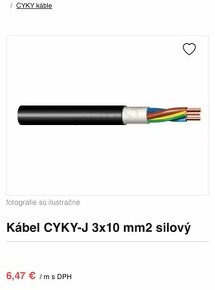 Cyky káble 3x10mm silový