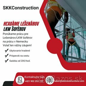 LEŠENIE LEŠENÁR/LKW ŠOFÉR  NEMECKO