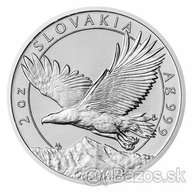 Predám Striebornú 2 Oz mincu orol ročník 2023, len 500 ks - 1