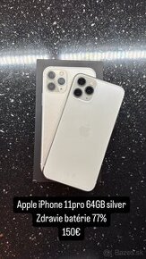 Predám Apple iPhone 11pro 64GB Silver - 1