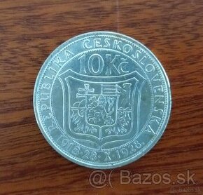 10 Kc minca T.G.Masaryk 1918 - 1928