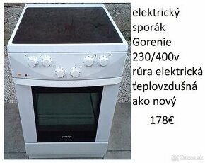 predám elektrický sporák Gorenie 230 aj 400 voltov.