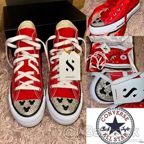 converse mickey mouse shoozers crystals vysoke tenisky