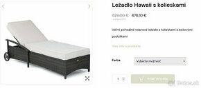 Ratanové Ležadlo Hawaii s kolieskami (DC-0461-1)(Teak It) - 1