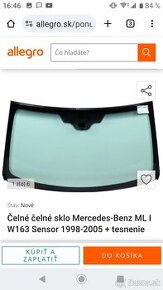 Predám čelné sklo na mercedes ml 163 originál