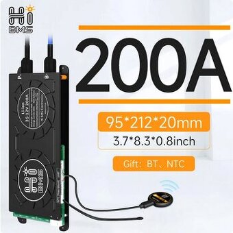 Smart BMS 200A s16 + Bluetooth na 48V