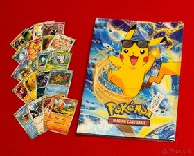 Pokémon album veľký holografický Pikachu + 20kartičiek